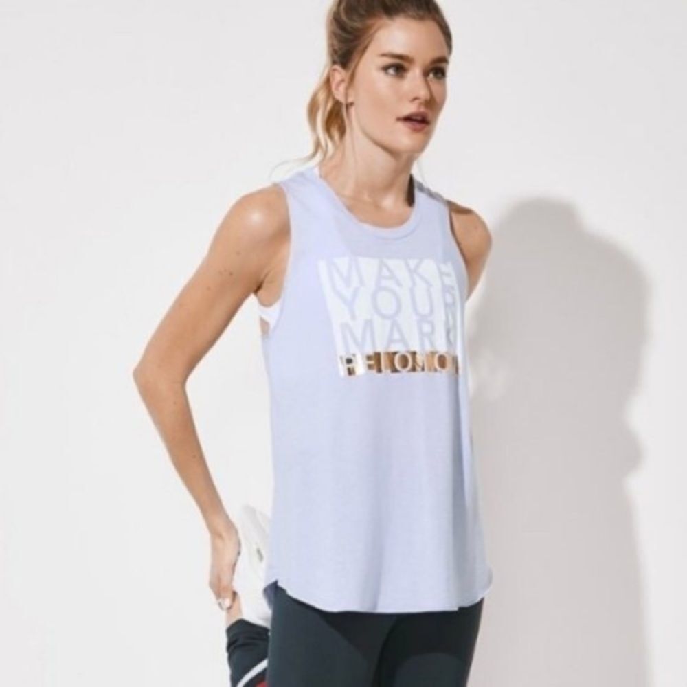 Peloton ‘Make Your Mark’ Gold and Light Purple Tank